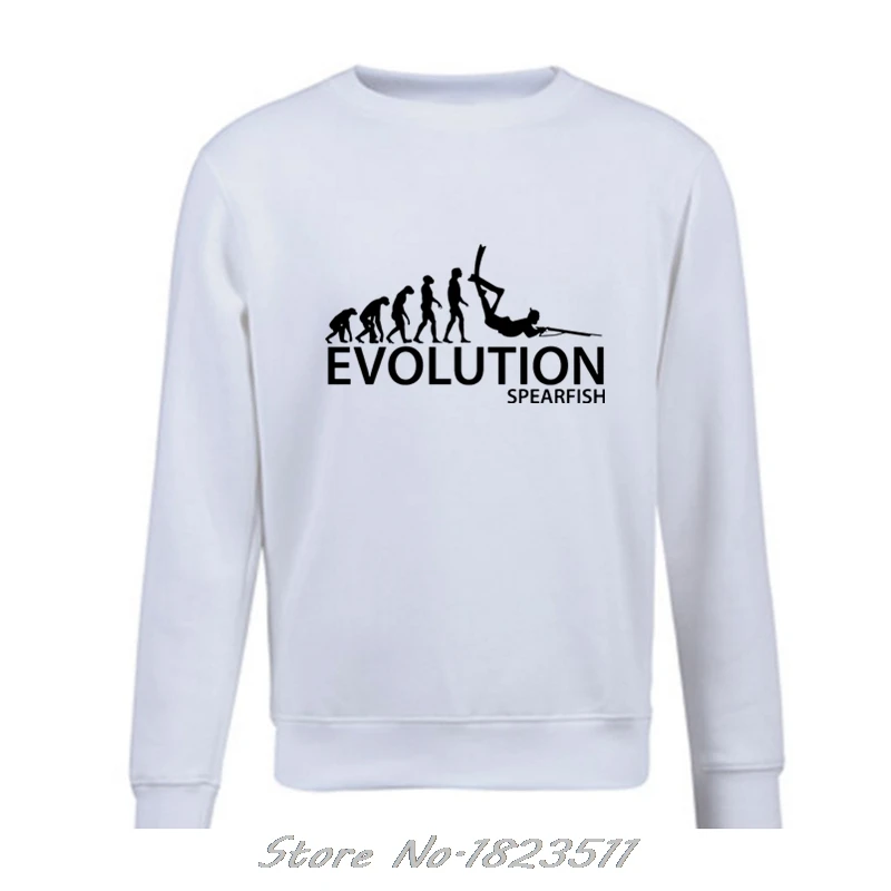 

Fashion pullover Sweatshirt Spearfishing Hoodie Evolution Of Scuba Diver Spear Fishing Hoodies Jacket Tops Harajuku Streetwear
