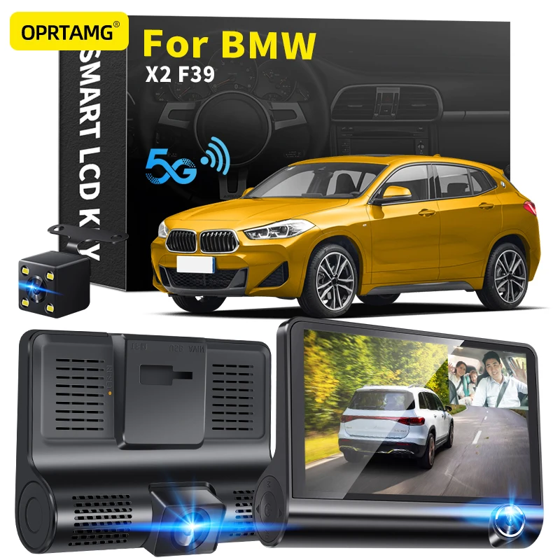 

Car DVR 3 Cameras Lens 4.0 Inch 1080P dash cam For BMW X2 F39 2009 2010 2011 2012 2013 2014 2015 2016 2017-2022 Car Accessories