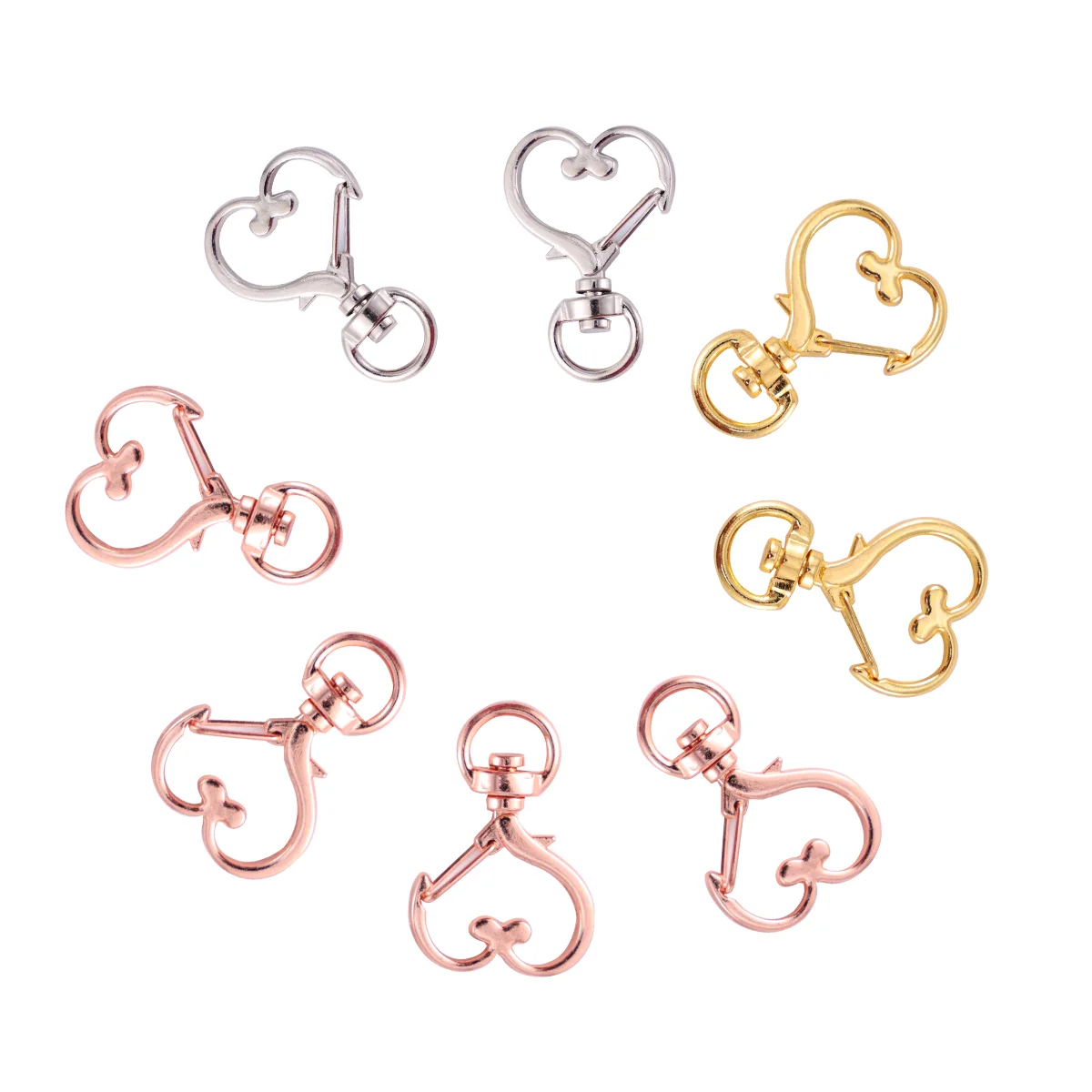 

Keychain Heart Key Snap Clip Ring Rings Metal Keychains Spring Hook Bulk Accessories Chain Clasp Keyring Lobster Swivel Hanging