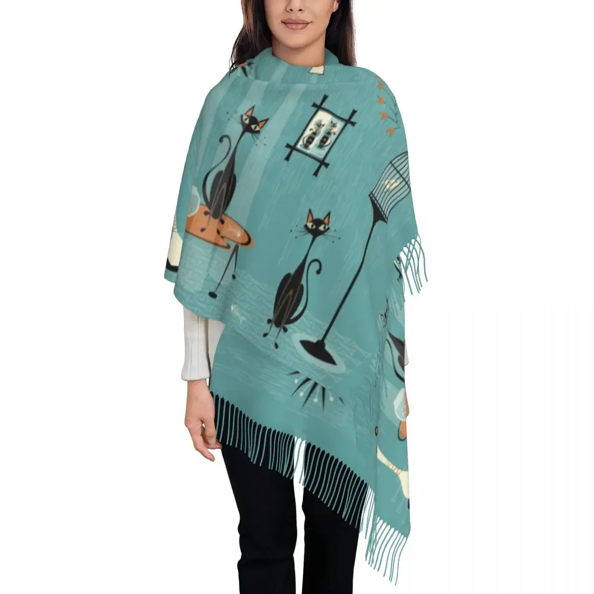 Забавный шарф с принтом на заказ для мужчин и женщин зимние теплые шарфы озорная