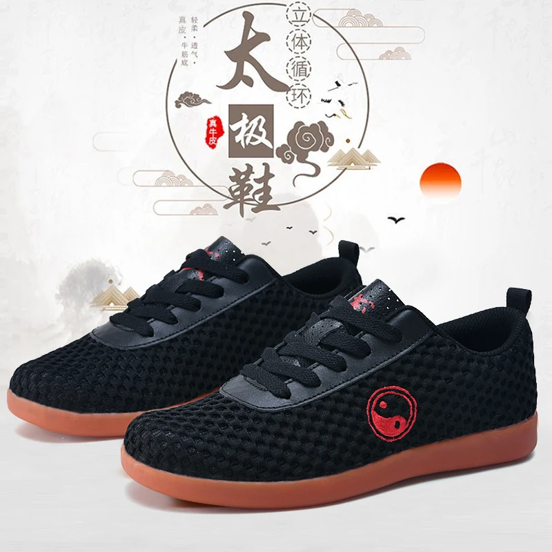 

Popular Men Women Martial arts shoes Hard-Wearing Tai Chi shoes Couples Mesh Breathable Adult Exercise Chinese Traditional Shoes