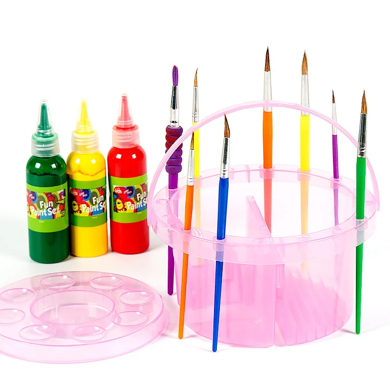 Paint Cups Kids Brush Washing Bucket Art Brush for Painting Pen Holder Watercolor Oil Paint Box Drawing Pens Barrel Container