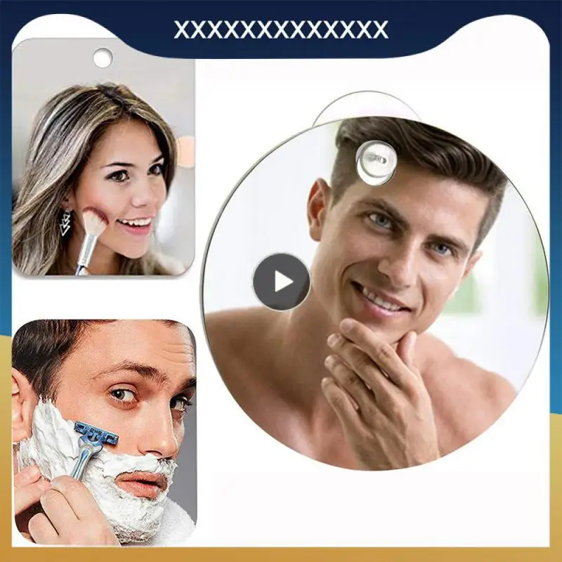 

Anti-fog Makeup Mirror Bathroom Non-mark Sticking Shaving Mirror Anti-drop Travel Bathroom Cosmetic Mirrors