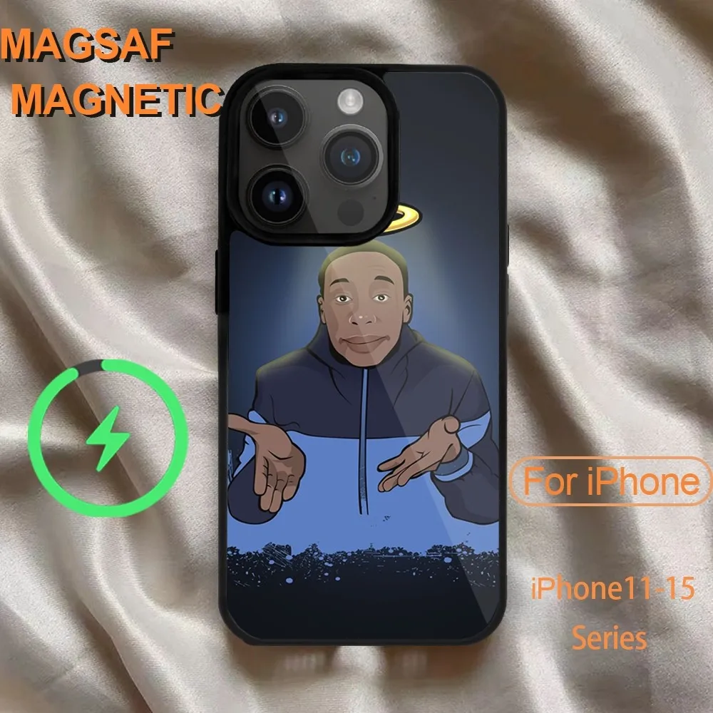 Забавный плотный мультяшный чехол Khaby для телефона iPhone 14 13 12 11 15 Pro Max Magsafe