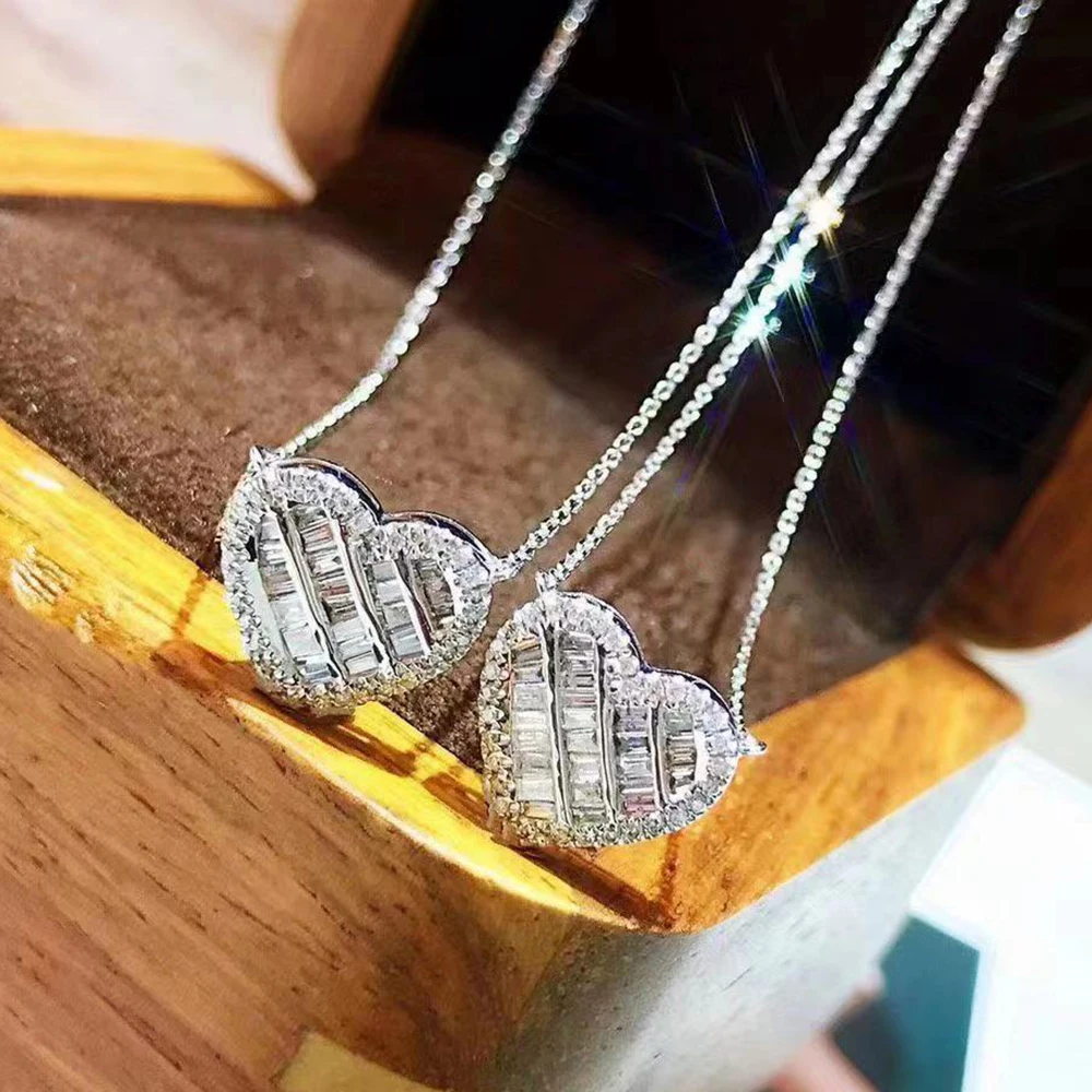 

Женское Ожерелье WPB премиум класса, ожерелье с блестящим сердцем, Женская цепочка на воротник, роскошные ювелирные изделия, блестящий циркон, дизайнерский подарок для девушки, искусственная Новинка