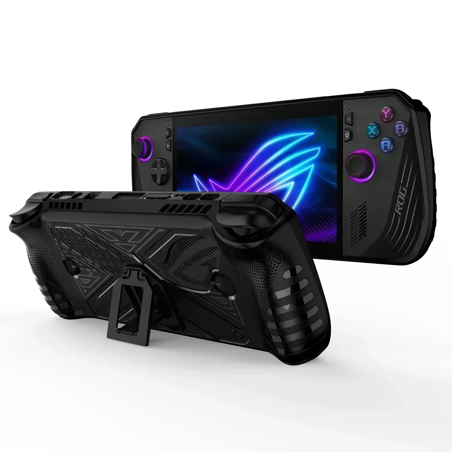 Чехол для игровой консоли Asus ROG Ally X силиконовый защитный чехол с подставкой ally