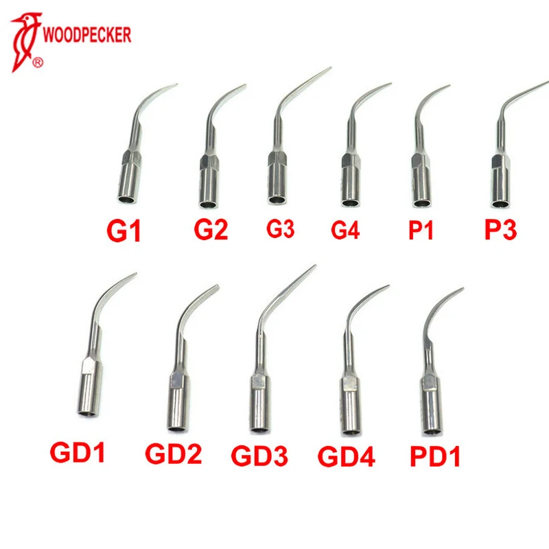 

5Pcs Dental Ultrasonic Scaler Working Tips G1 G2 G3 G4 P1 P3 GD1 GD2 GD3 GD4 PD1 for EMS Woodpecker DTE Satelec Dental Tools