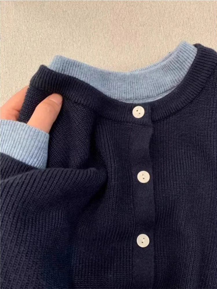 Женский свитер из двух предметов новинка 2024 осень и зима маленькая трикотажная