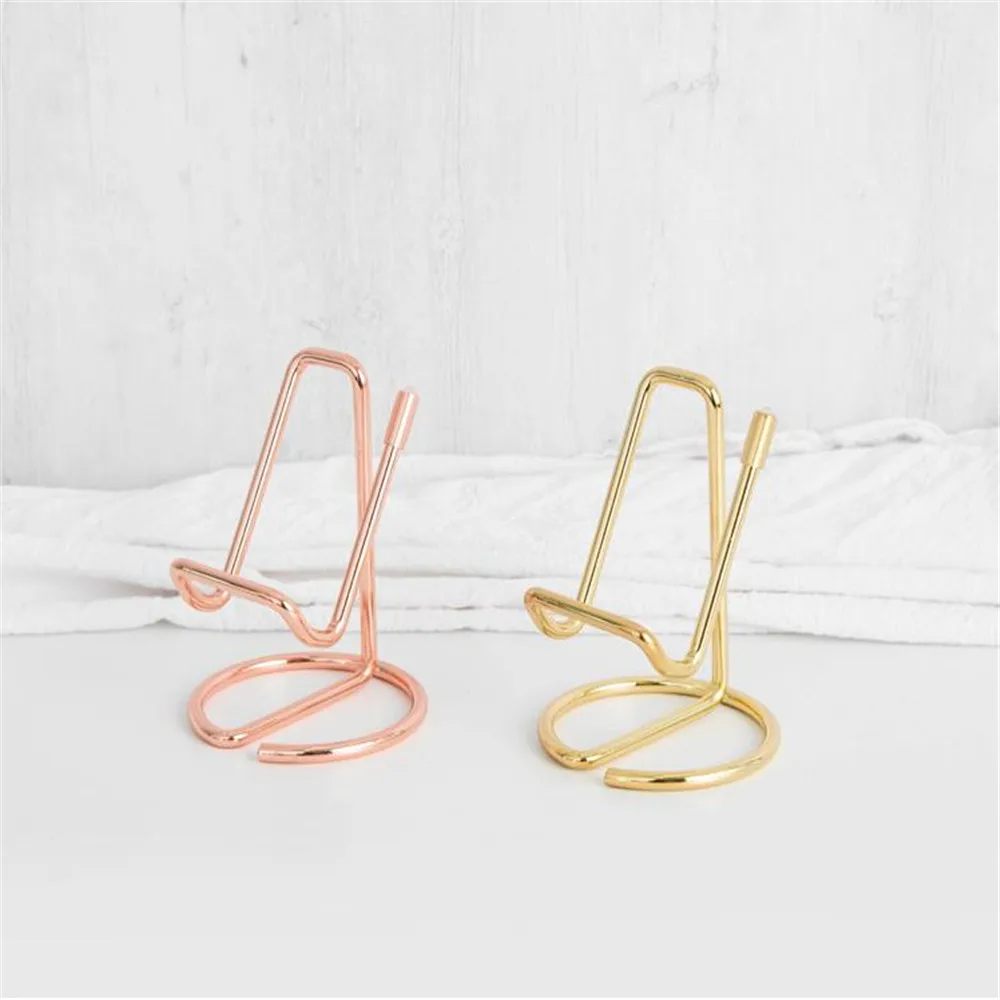creative metal phone holder desktop organizer golden rose gold wrought iron phone stand school office supplies desk set free global shipping
