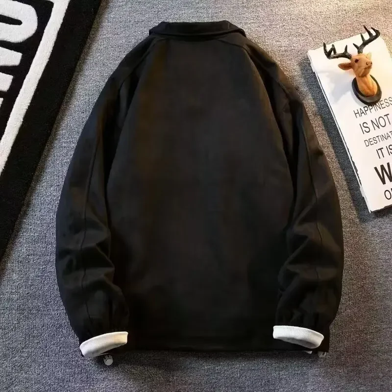 Новинка 2024 стильная весенне-осенняя куртка из замши тонкая Классическая нишевая