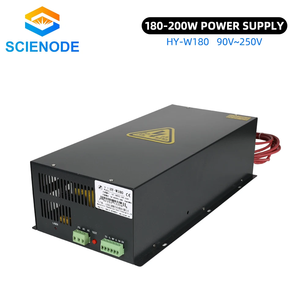 Scienode HY-W180 CO2 Laser Power Supply 180W 110V/220V for CO2 Laser Engraving Cutting Machine 150-180W Universal