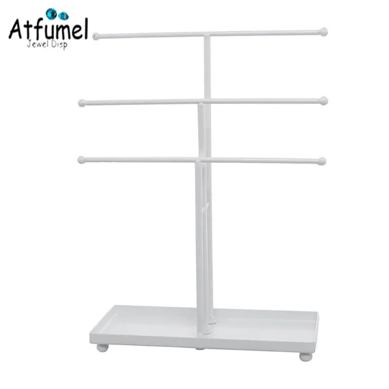 

Подвесная висячая Подставка для ювелирных изделий, подставка-органайзер для сережек, браслетов, подставка для колец, 3 уровня, держатель для цепочек, экономия места