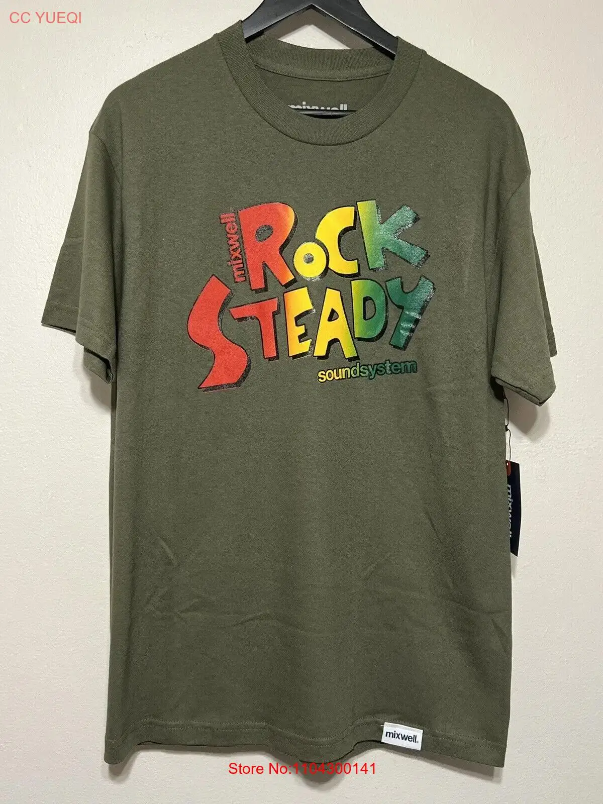 Футболка Mixwell Rock Steady Sound System размер L оливковая DJ-музыка хип-хоп NWT
