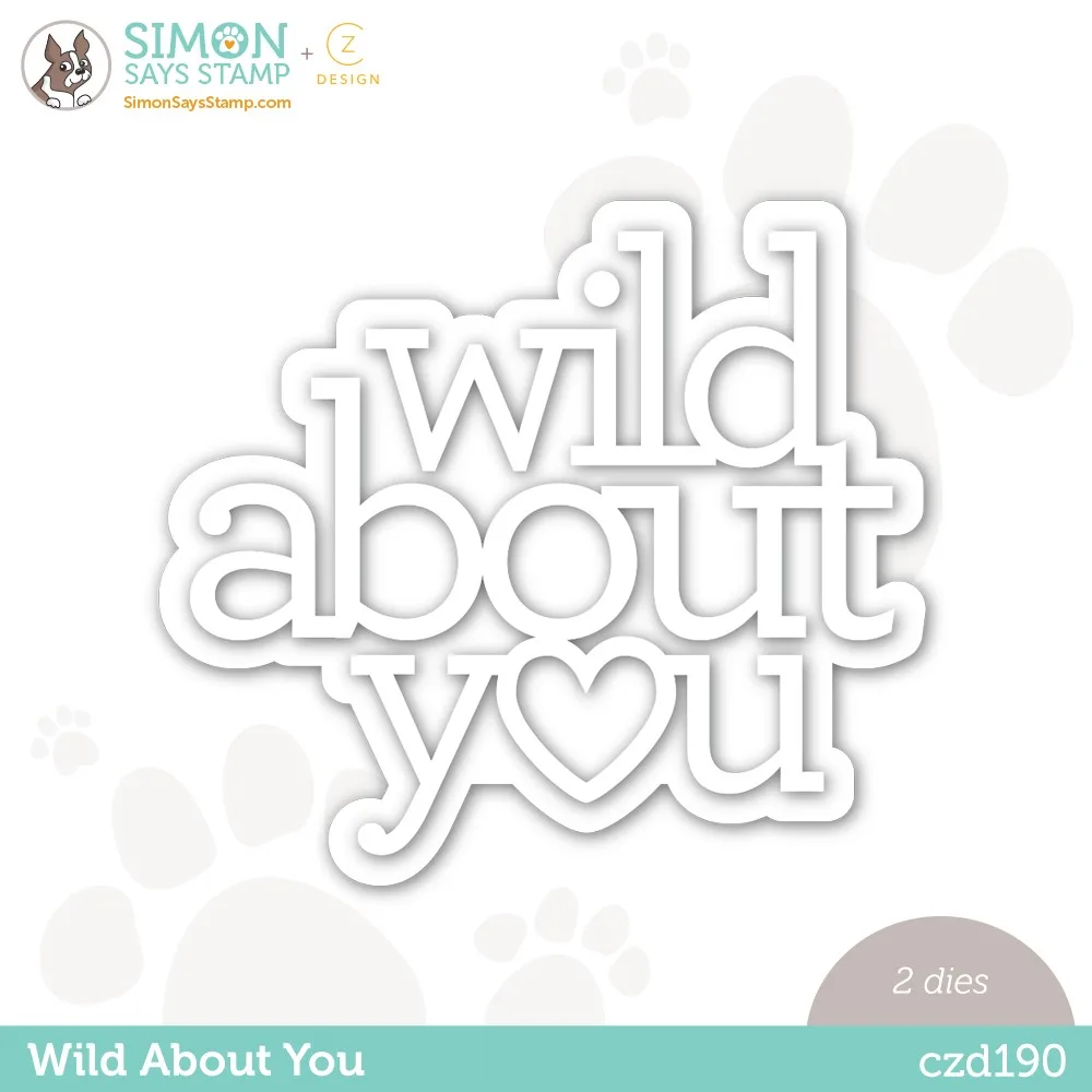 

2023 New Wild About You Words Valentine's Day Cutting Dies for Scrapbooking Paper Making Frames Card Craft