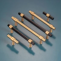 nordic light luxury pure copper brass handle drawer cabinet wardrobe door small handle cabinet brass black handle furniture knob