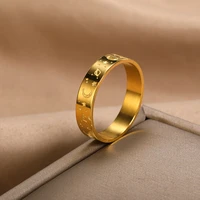stainless steel rings for men womens round simple wedding engagement fashion style jewelry accessories aesthetic couple ring