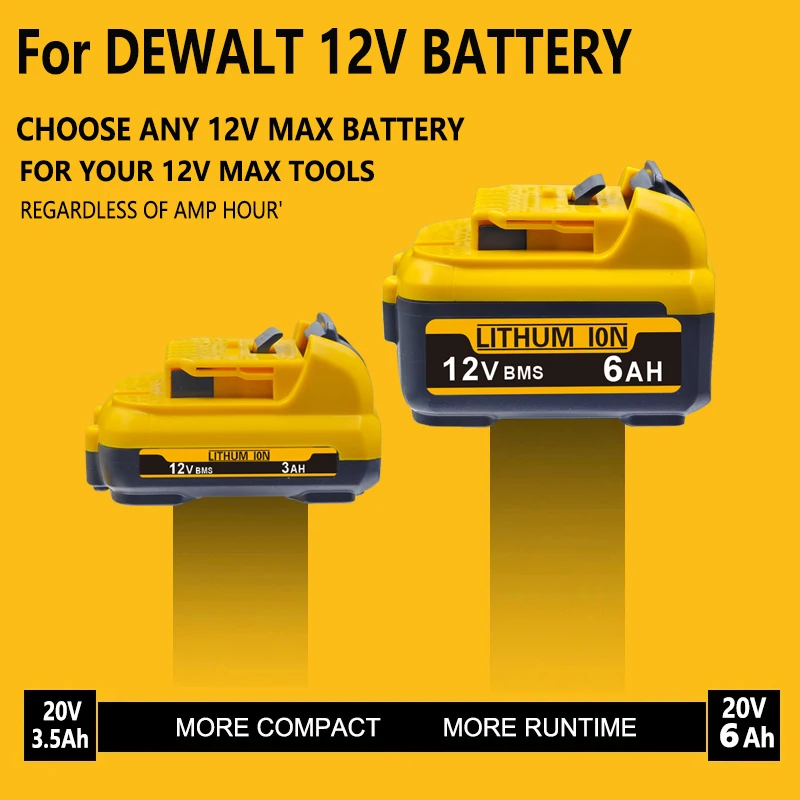 Фото Аккумулятор для DEWALT DW089LG, для аккумуляторов DEWALT 12V, 2.0Ah 3.0Ah, совместим с моделями DCB120, DCB124, DCB122, DCB127, DCB125, DCB123, для электроинструментов. №5
