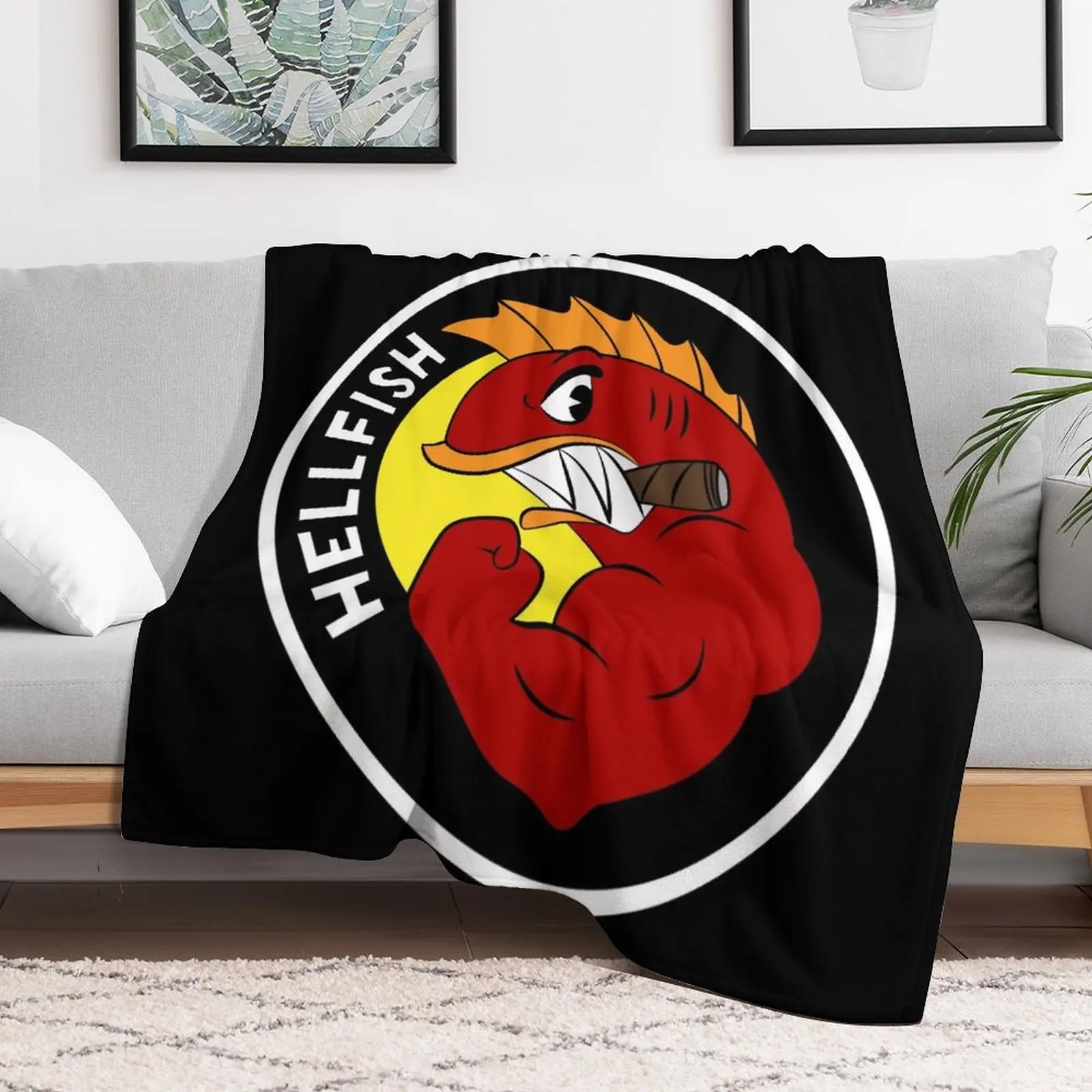 Летающая черная рыба! -Роскошное Одеяло с изображением летающей рыбы покрывало