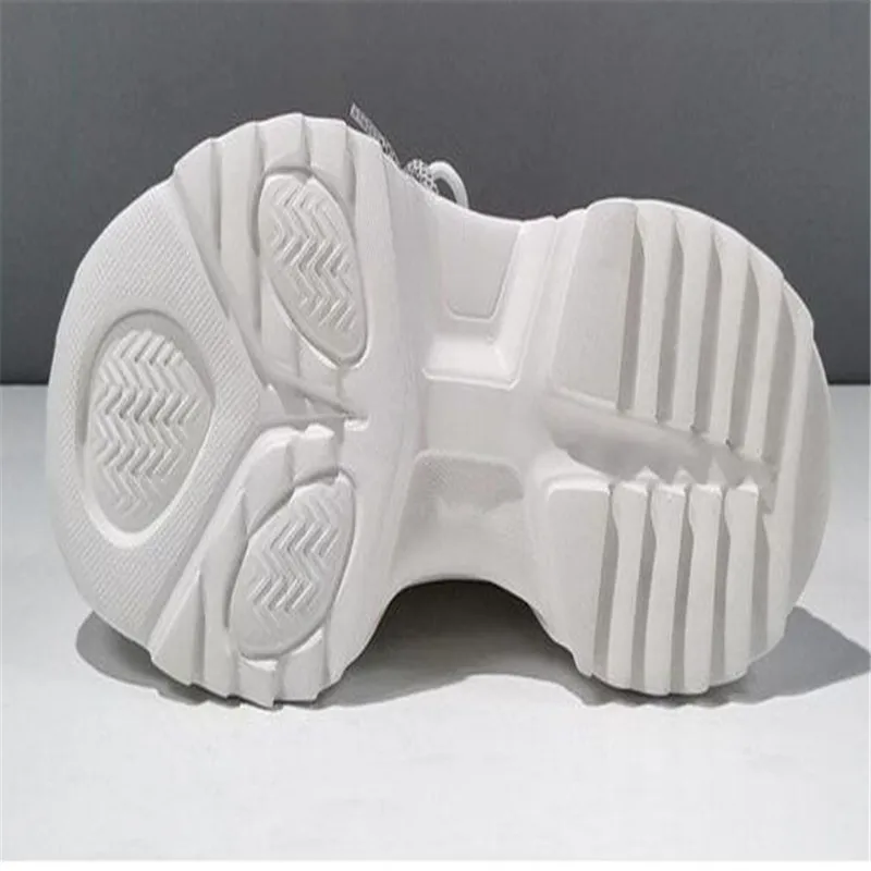 White Women Shoes New Chunky Sneakers For Women Lace-Up White Vulcanize Shoes Casual Fashion Dad Shoes Platform Sneakers Basket