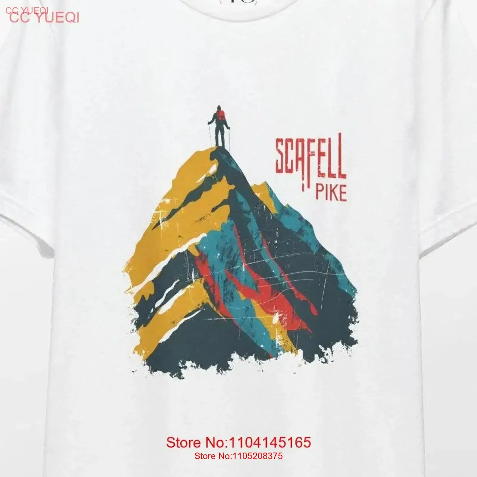 Фото Футболка Scafell Pike Fell Walking Cumbria Hiking Jersey Outdoor Adventure Top Mountain Lover Nature винтажная стираная мягкая футболка №1