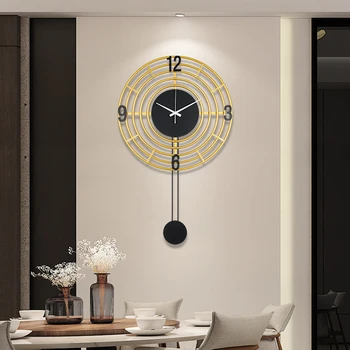 Nordic Network Red Wall Clock Modern Simple Wall Watch Living Room Bedroom Personality Creative Light Luxury Household Clock