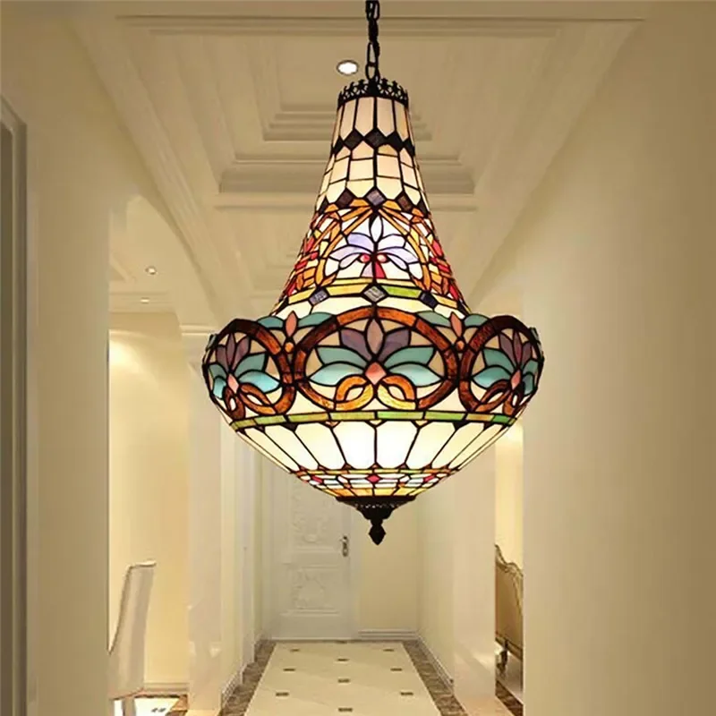 TINNY Тиффани Европейская люстра Винтаж Ресторан Спальня Кофейня Бар Вилла Коридор