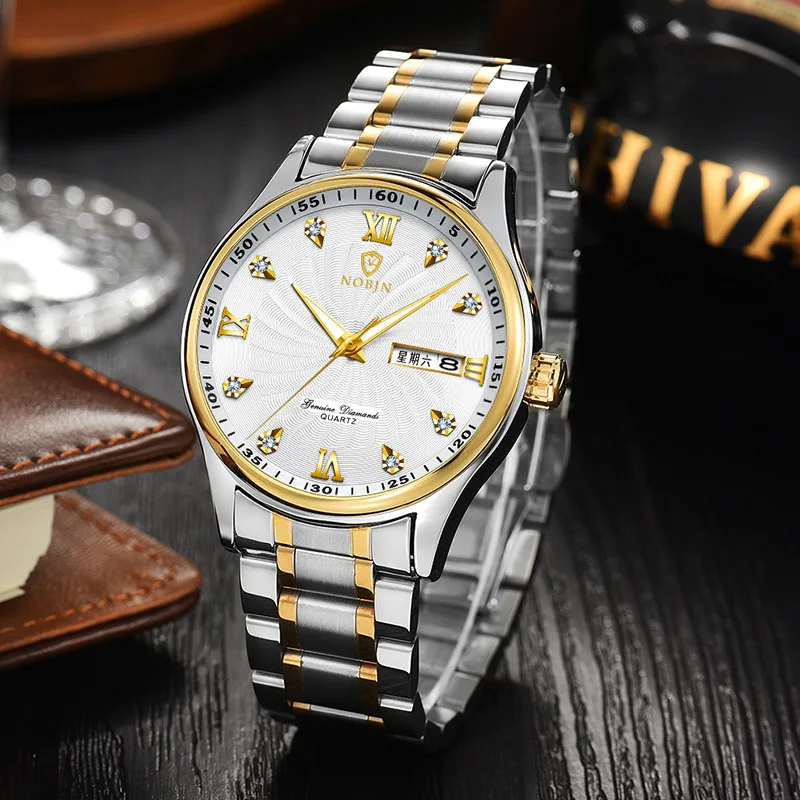 Enlarge Simple brand watch business calendar quartz watch waterproof watch for women with men