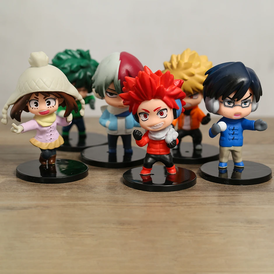 

Figural My Hero Academia Midoriya Izuku Bakugou Katsuki Todoroki Shoto Ochaco Uraraka Iida Tenya Kirishima Figure Dolls 6pcs/set