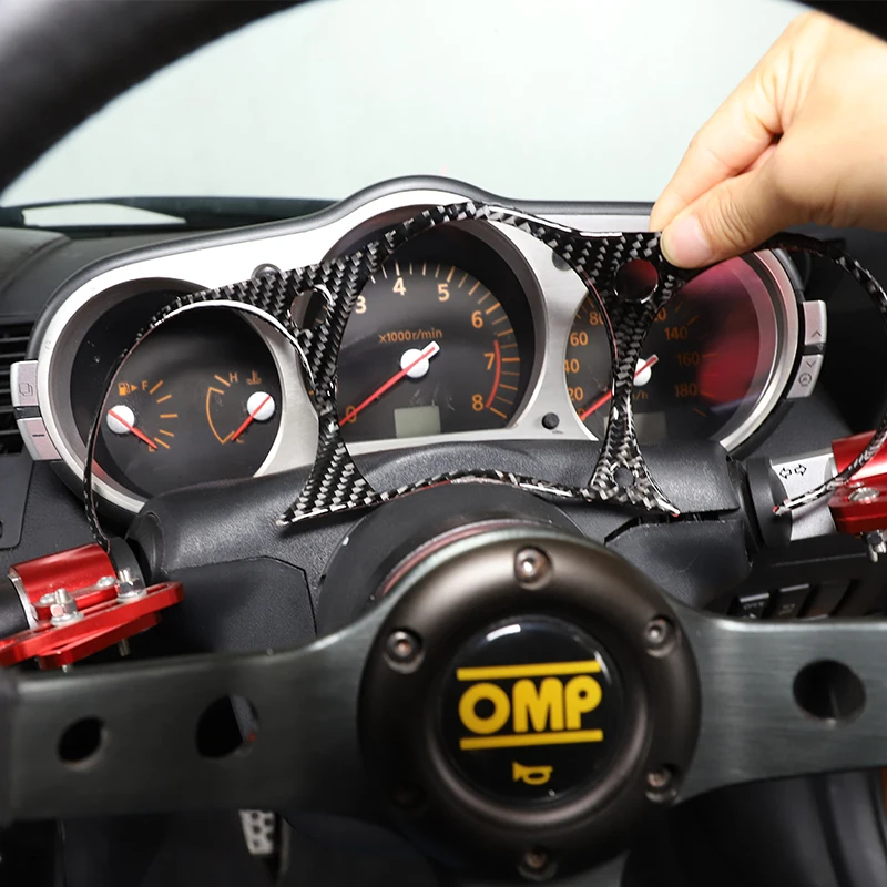 

For Nissan 350Z 03-06 Car Instrument Dashboard Panel Decoration Cover Stickers soft carbon fiber Dashboard Protection Accessory