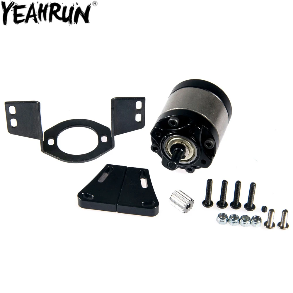 

YEAHRUN Metal 1:5 Gear Ratio D90 Planetary Gearbox with Mount Transmission Case for 1/10 D90 RC4WD Upgrade Parts
