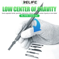 relife rl 101b 8 in 1 knife set blades for repair mobile phone maintenance tools set for bga remove glue edge thin blade