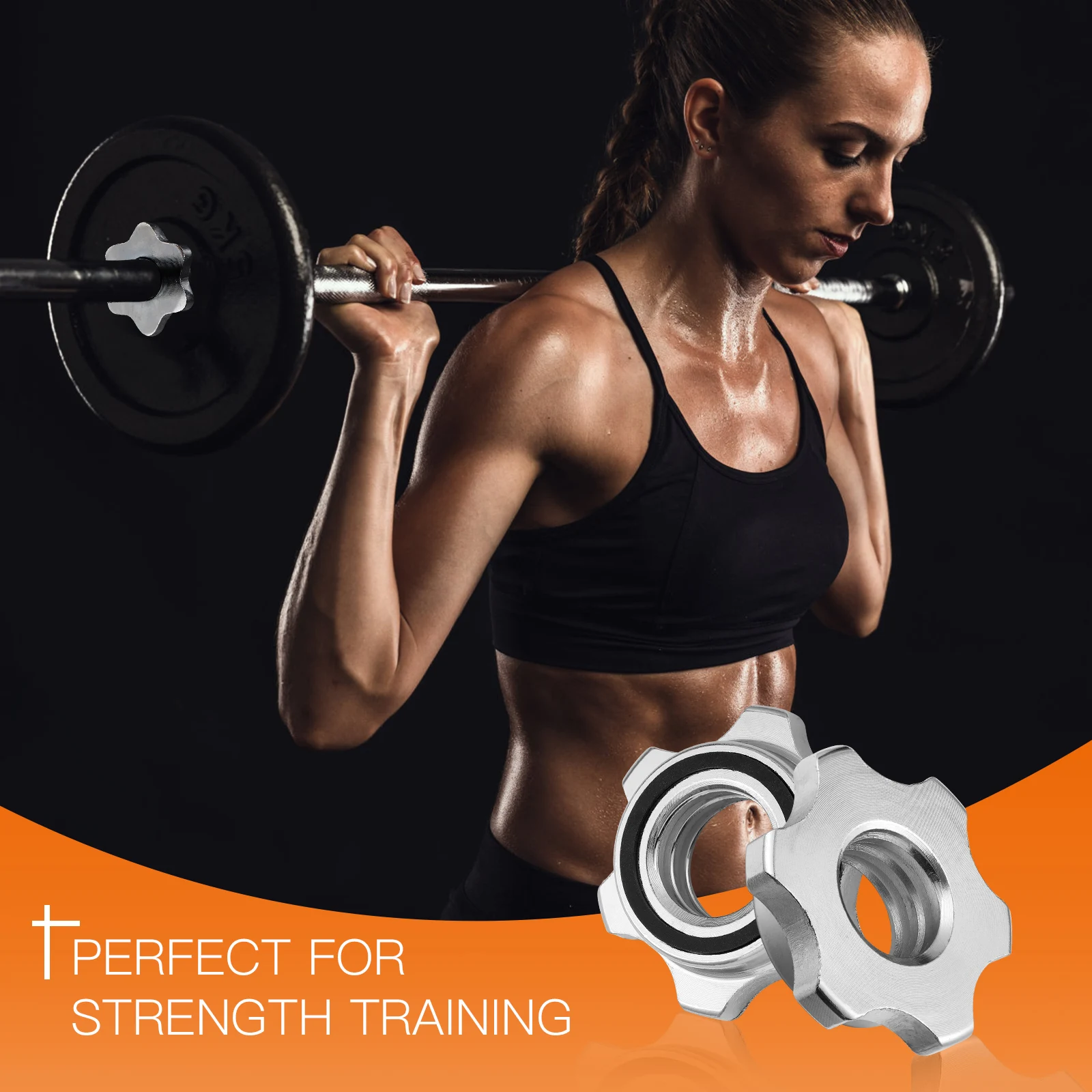 2 шт. противоскользящая гайка для тяжелой атлетики шестигранная гантелей зажим