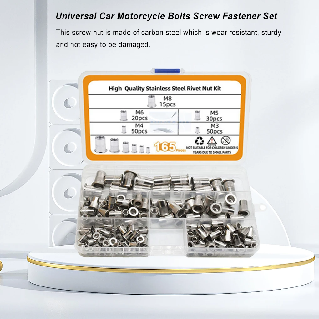 

165 шт./коробка, универсальные болты и шпильки