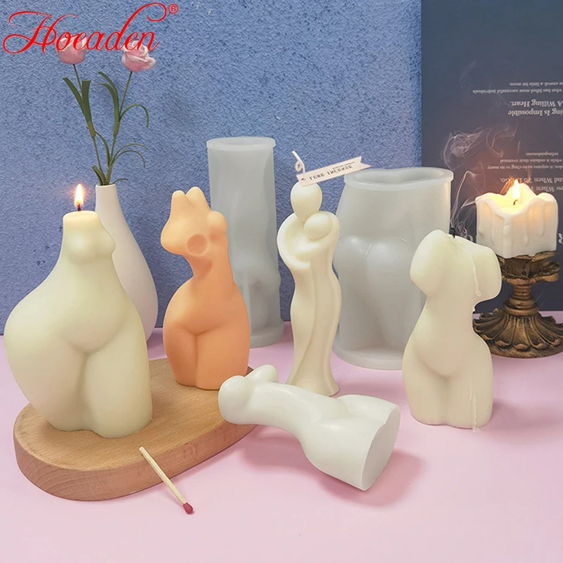 

Large Human Body Candle Mould Handmade Aromatherapy Candle Mold DIY Ice Cube Plaster Scented Soap Molds Home Decoration