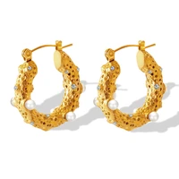 ys tarnish free 316l stainless steel hoop earrings for women popular ladies minimalist circle gold earring hip hop jewelry