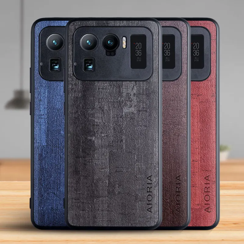 

Case for Xiaomi Mi 11 Ultra Funda Luxury Vintage Bark pattern Leather Phone Cover for xiaomi mi 11 ultra case Coque