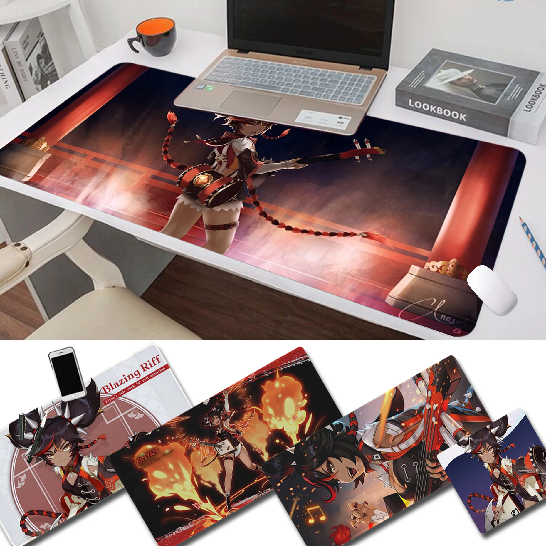 

Xinyan Genshin Impact Cool Fashion large gaming mousepad L XL XXL gamer mouse pad for Keyboards Mat Mousepad for boyfriend Gift