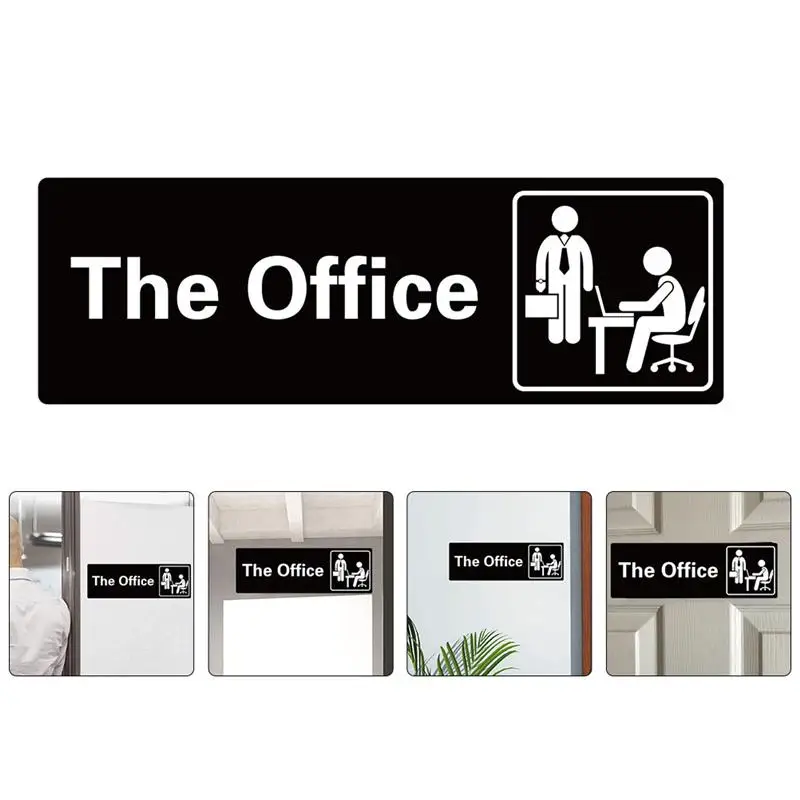 

1pc English Letter The Office Sign Self-Adhesive Office Signs Acrylic Sign Company Office Doorplate For Door Wall
