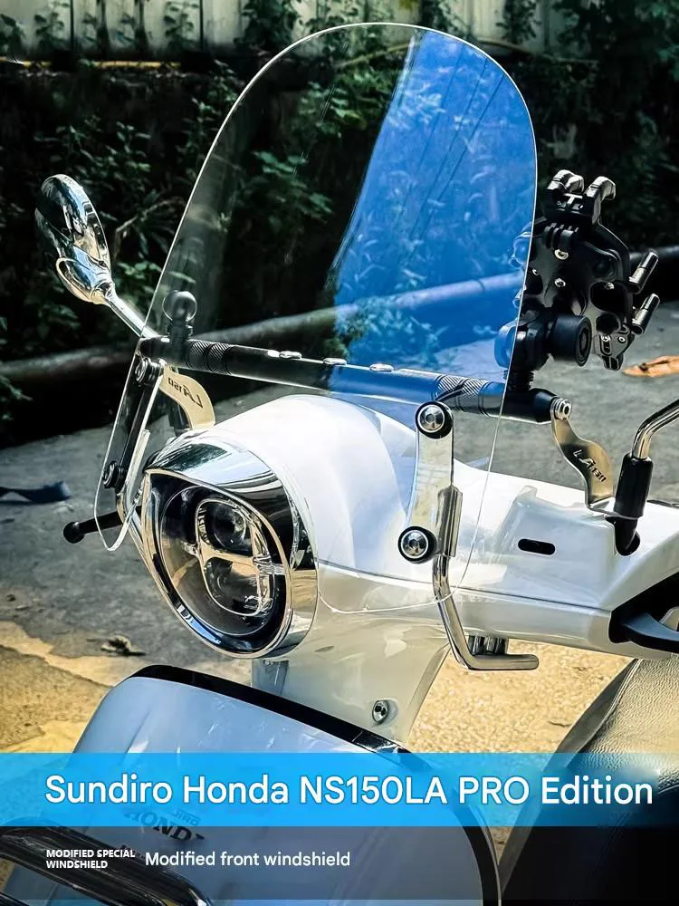 Фото Ретро-ветровое стекло для скутера Honda NS150LA LA, высокая прозрачность, устойчивость и долговечность, модифицированный комплект №2