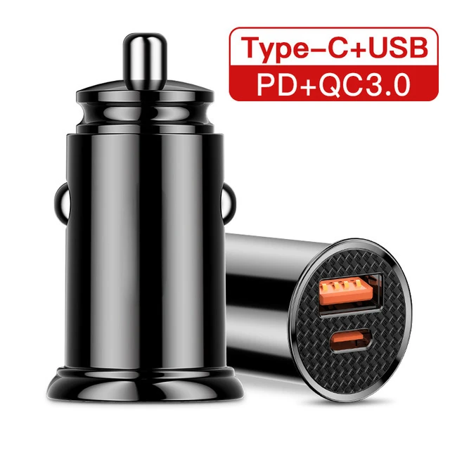 

Factory Direct Selling For Huawei iPhone 12 30W USB Car Charger Quick Charge 4.0 3.0 FCP SCP AFC USB PD Fast Charging Car Phone