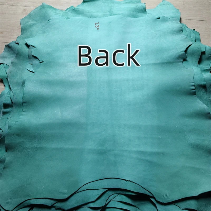 0 6/0 8 мм бирюзово-зеленая матовая овчина. Первослойная кожаная ткань. Ручная