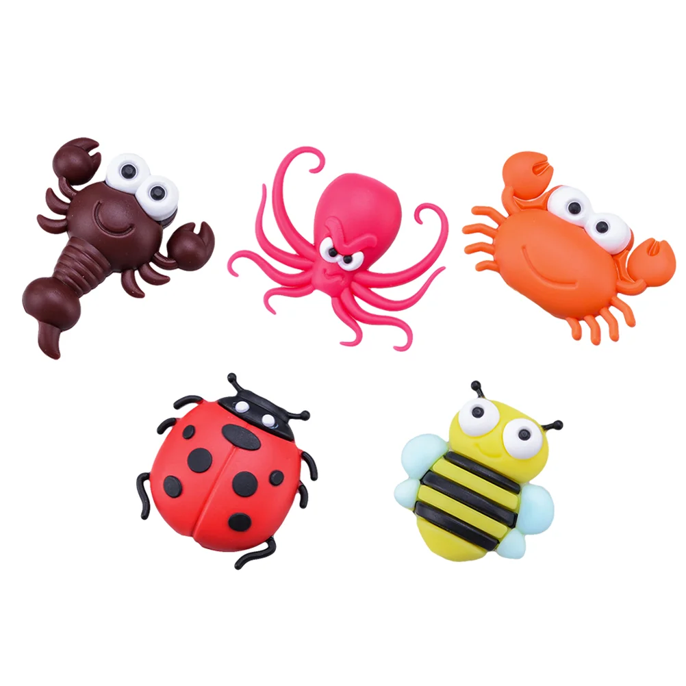 

5 Pcs Data Cable Protective Sleeve Animal Line Cover Saver Protector Simple USB Box Chargers Charging