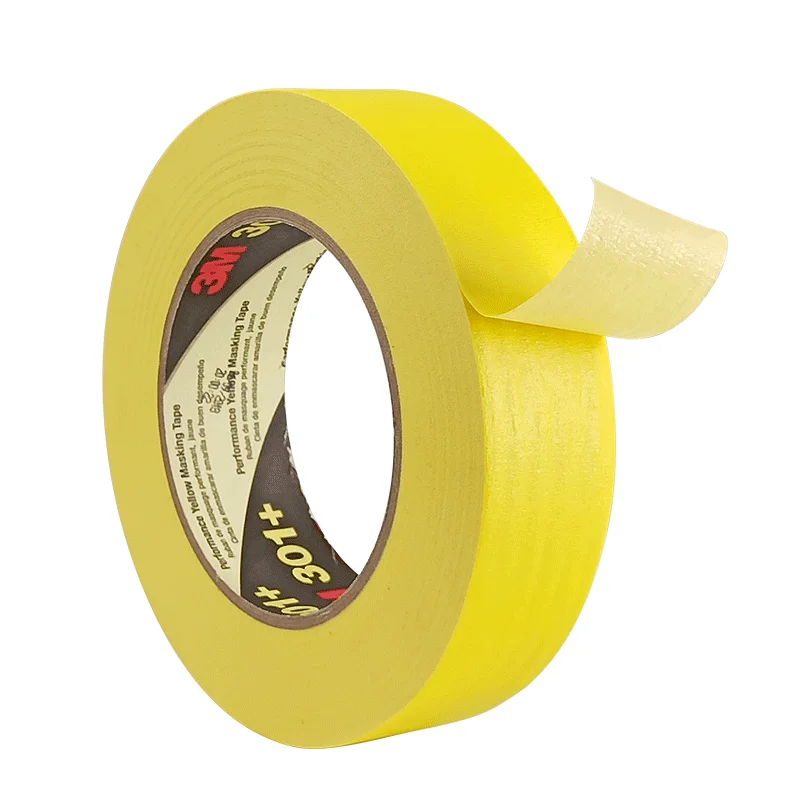 

3M Yellow Masking Tape 301+ High Temperature Resistant Hand Tear Adhesive Tape for Automotive Painting Wall Spraying Decor Craft