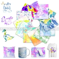 lucky goddness watercolor infusible transfer ink 12x12 sublimation transfer paper heat vinyl suitable for t shirt cup mouse pad