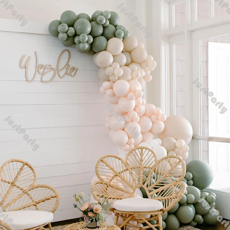 

Beige Balloons Garland DIY Baby Shower Arch Kit White Sand Wedding Balloons Adult Birthday Party Decoration Globos Bridal Shower