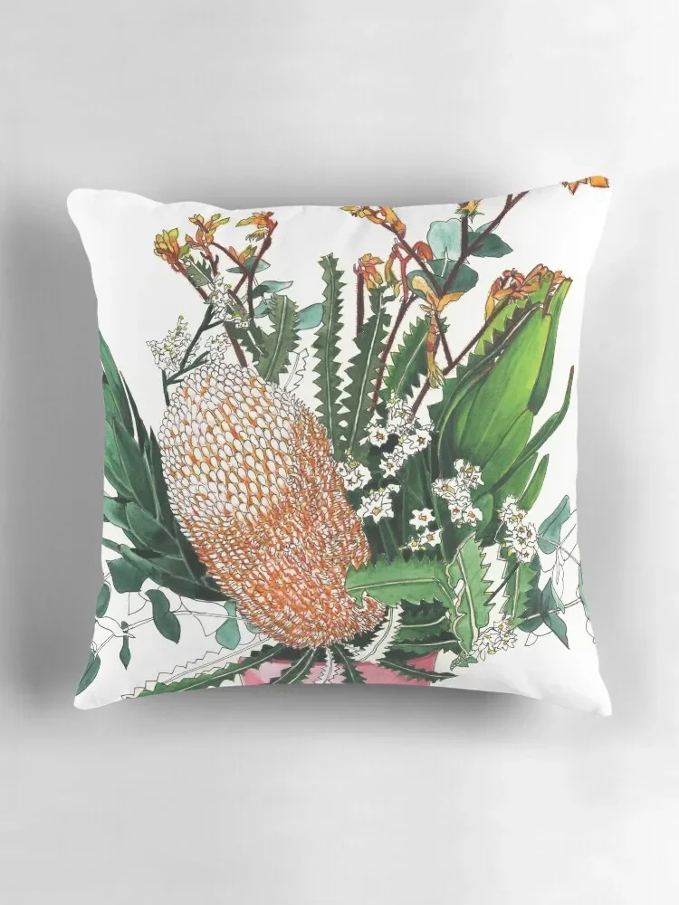 Австралийская родная композиция Банксия Кенгуру Лапа Подушка Рождественские