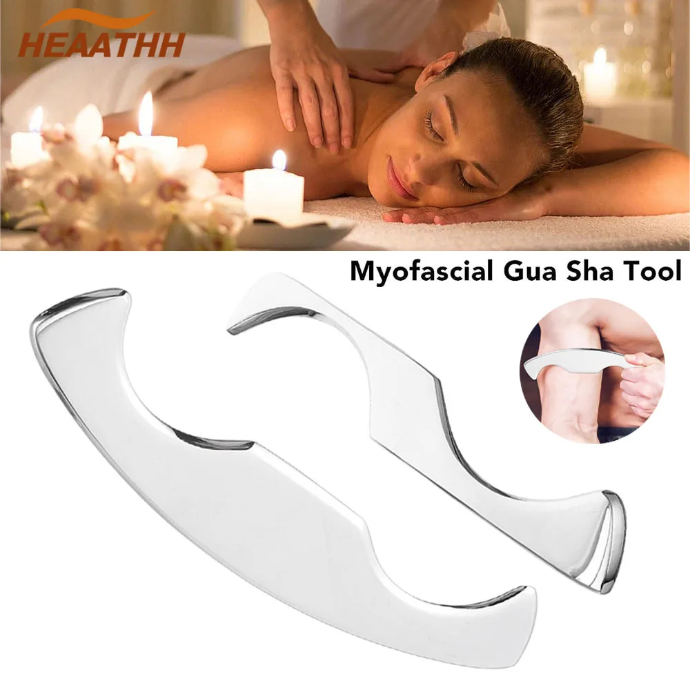 

Stainless Steel Fascia Knife Body Guasha Massager Tool Body Facial Massage Scraper for Anti-cellulite, Muscle Tension Relief