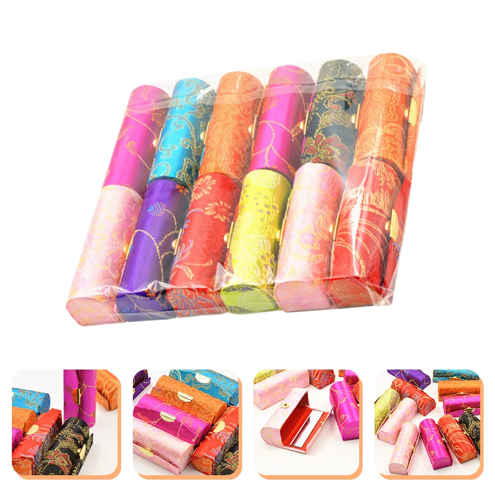 

Lipstick Case Holder Wrapping Boxes Lip Box Packaging Balm Essential Oil Womanstorage Cases Portable Bottle Makeup Velour Cover