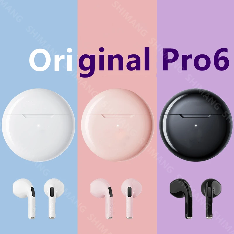 

TWS Air Pro 6 наушники Bluetooth наушники с микрофоном 9D стерео Hifi наушники для iPhone IOS Android Беспроводная Bluetooth-гарнитура