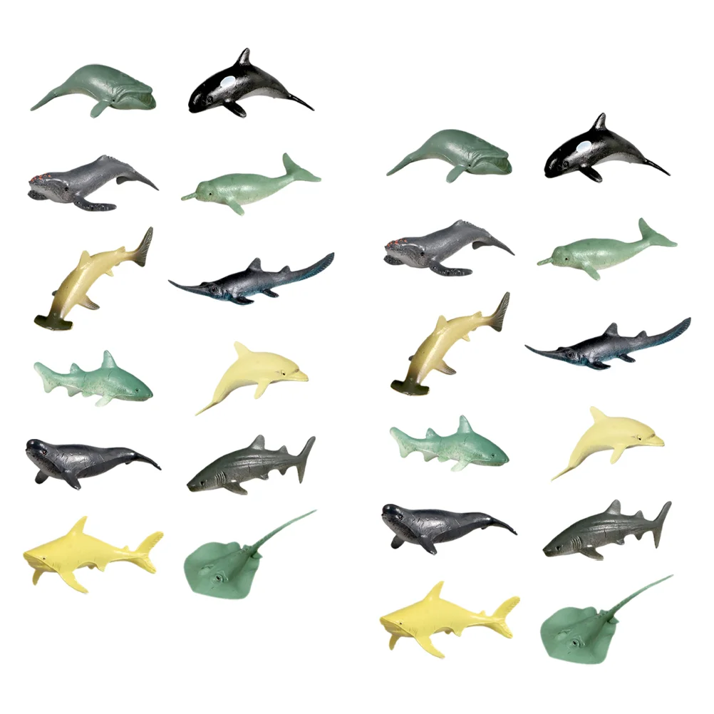 

24pcs Simulation Fish Decors Decorative Artificial Marine Animals Marine Fish Ornaments
